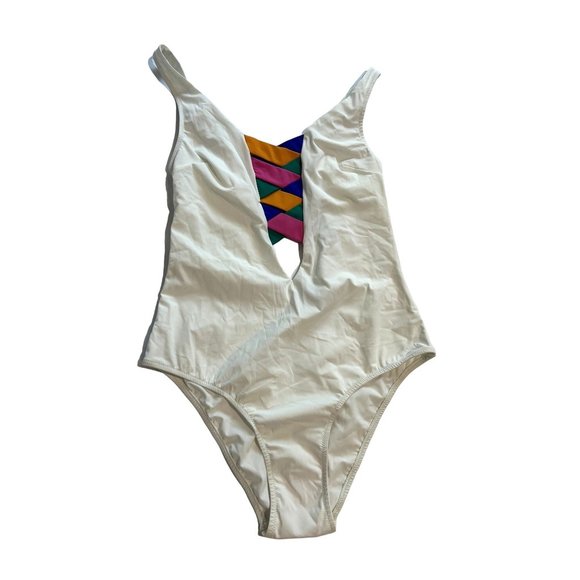 COPY - NWT Valimare St Martin Bandage One-Piece Swimsuit in White - Picture 1 of 6